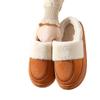 Baumwollpantoffeln Herbst und Winter Indoor Zuhause Paar Dicke Sohle Warm Wildleder Flauschige Pantoffeln Winterkleidung