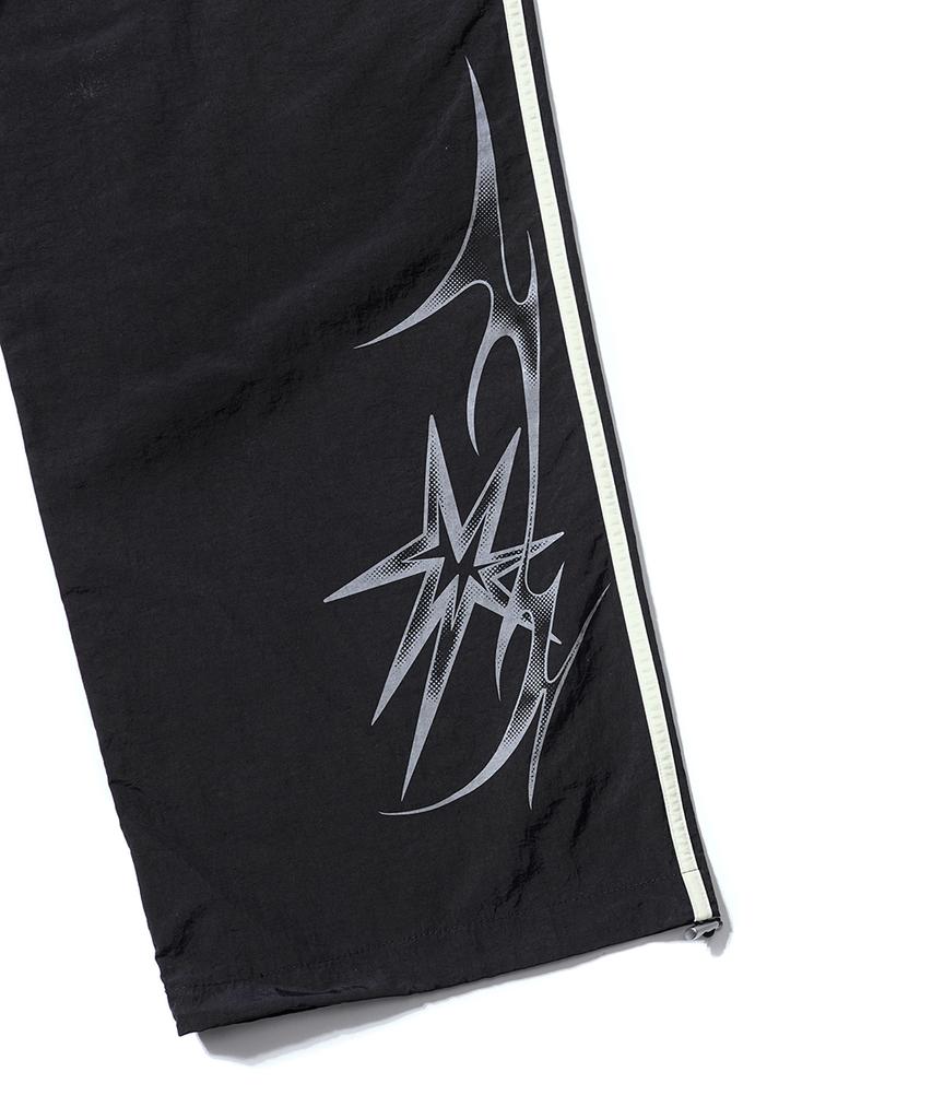 GAKKAI UNIONS Sparkle Nylon Line Pants Black