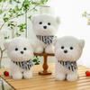Bichon Scarf Triangular Frise Plush Toy Cute Stuffed Animal Doll Birthday Gift