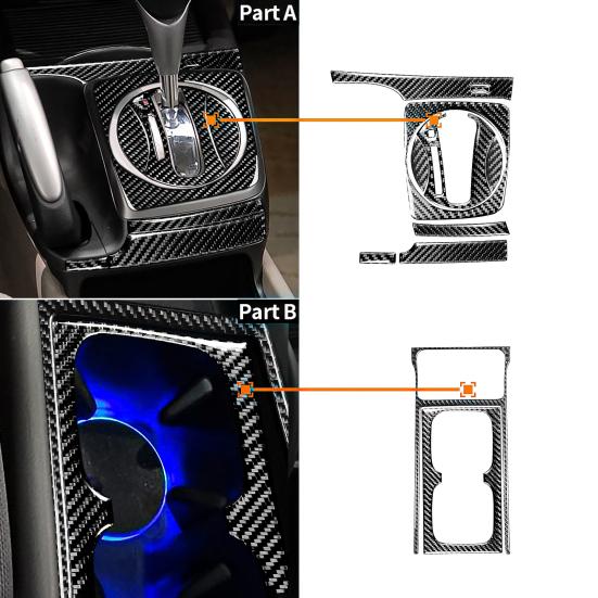 

11 шт., удобный самоклеящийся карбоновый чехол для салона автомобиля, хорошо сконструированный подстаканник