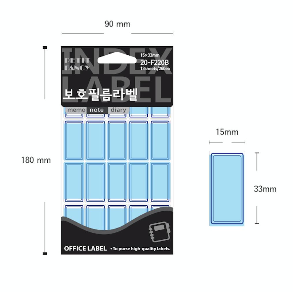 Petit Fancy Schutzfolie für Index-Etiketten (je 10 Stück) Index-Etiketten/Kategorie-Etiketten/Büro-Etiketten/Anhänger-Aufkleber/Markierungswerkzeuge – 42 Optionen
