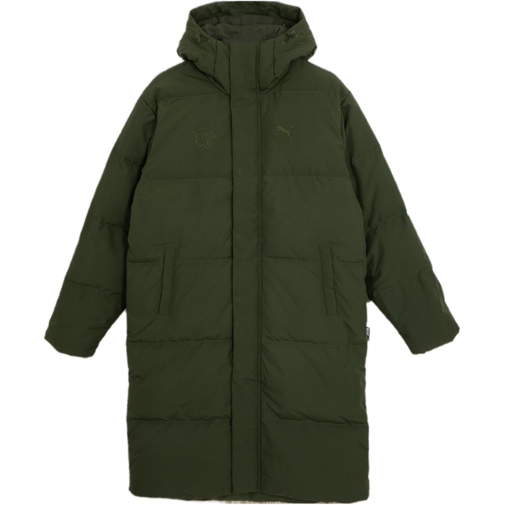 

Puma Bz Cc Пуховик с капюшоном однотонный повседневный куртка унисекс армейско-зеленый 625542-69 M
