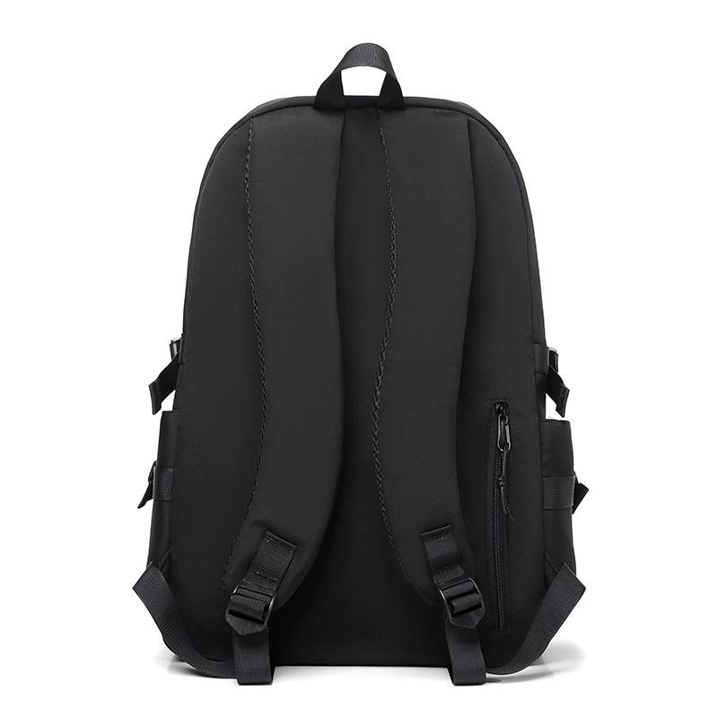 1Pc  Polyester Waterproof Solid Color Simple Men's Backpack Fashion Couple Student Computer Backpack