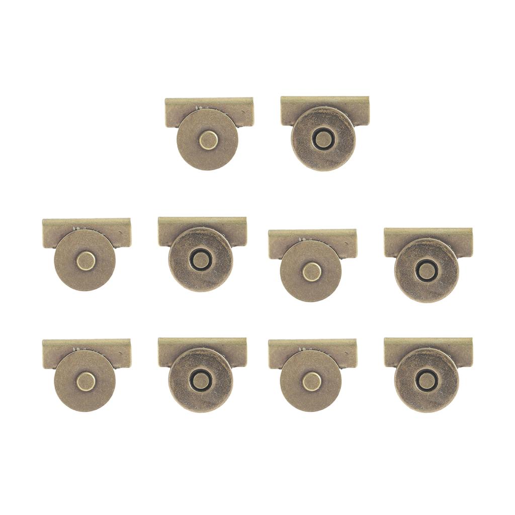 10pcs Strong Magnetic Snap Closures For Bags Secure Electroplate Color Magnetic Clasp For Handbags Backpacks And Wallets
