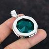 Faceted Chrome Diopside Pendant Real Gemstone Pendant 925 Sterling Silver Pendant Chrome Diopside Jewelry Handmade Pendant Engagement Gifts