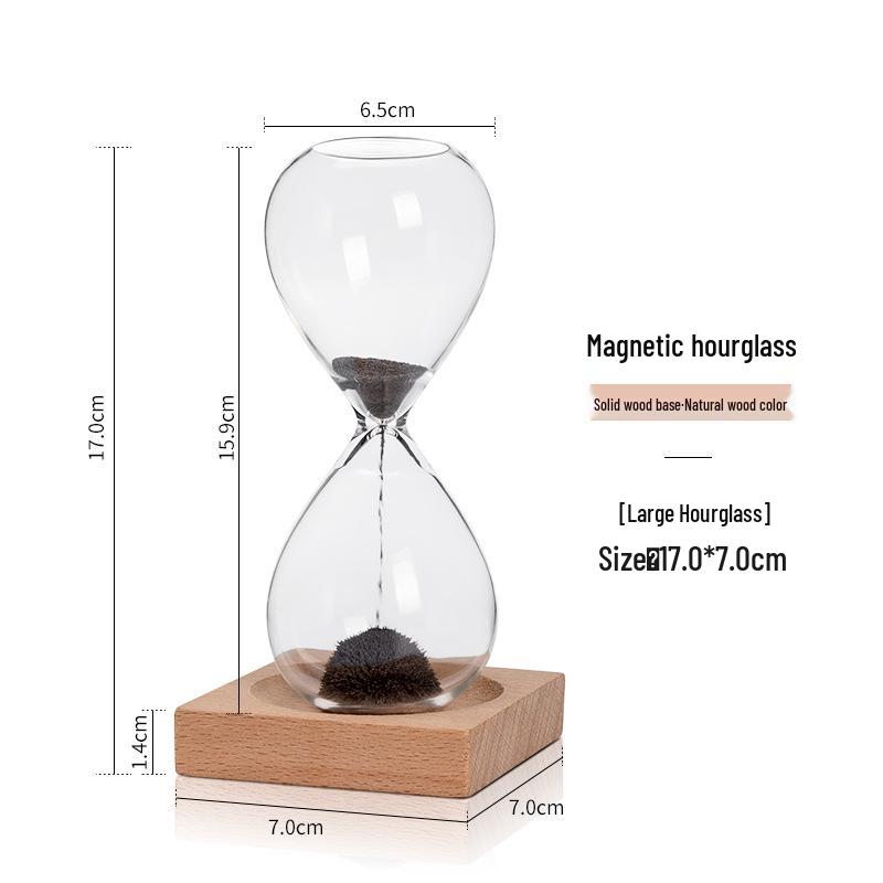 Magnetic Hourglass Quicksand Desktop Ornament - Creative Sandglass Timer Decoration