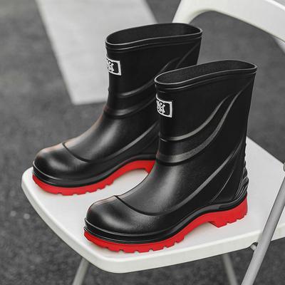 Modne wszechstronne męskie buty przeciwdeszczowe wodoodporne i antypoślizgowe krótkie kalosze odporne na zużycie do wędkowania łowienia w morzu mycia samochodu brodzenia męskie