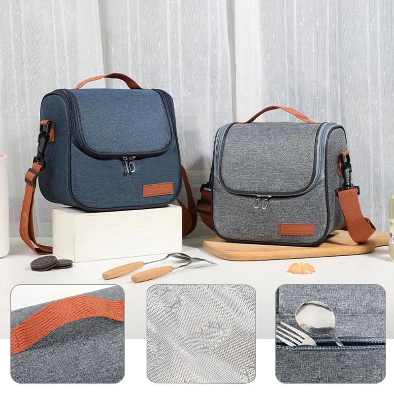 Fresh-keeping ice packs, large-capacity picnic meal packs, hand-held insulated bags, and crossbody insulated lunch packs