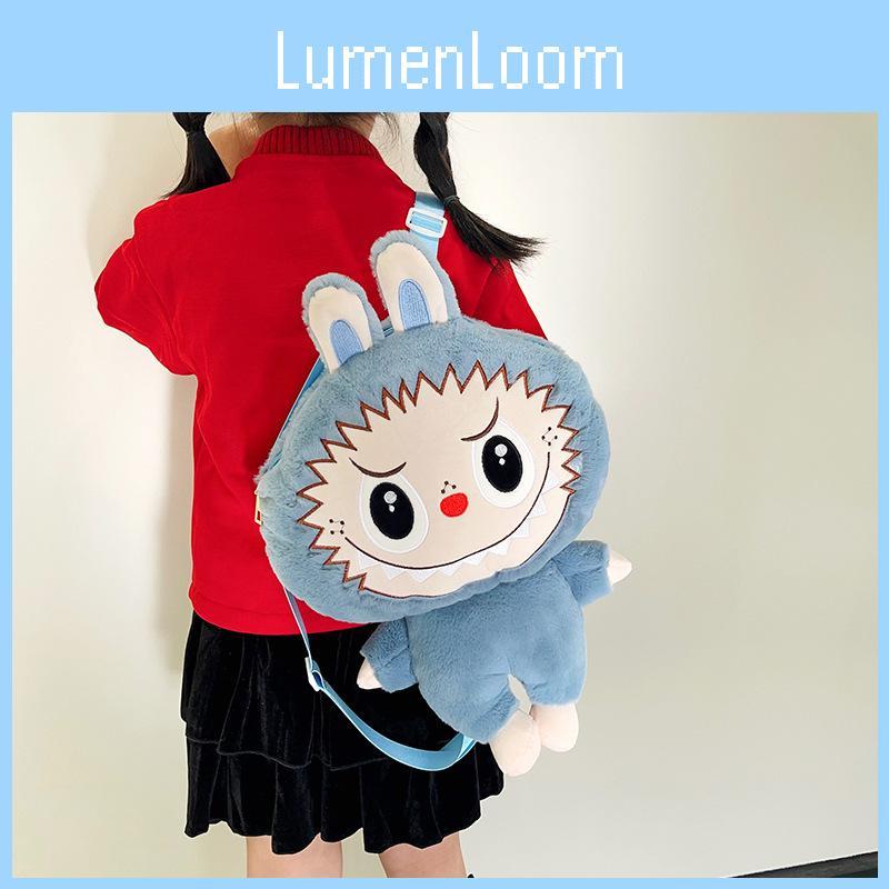 Plush Fluffy Girl Backpack With Cotton Interior And Straps Adjustable