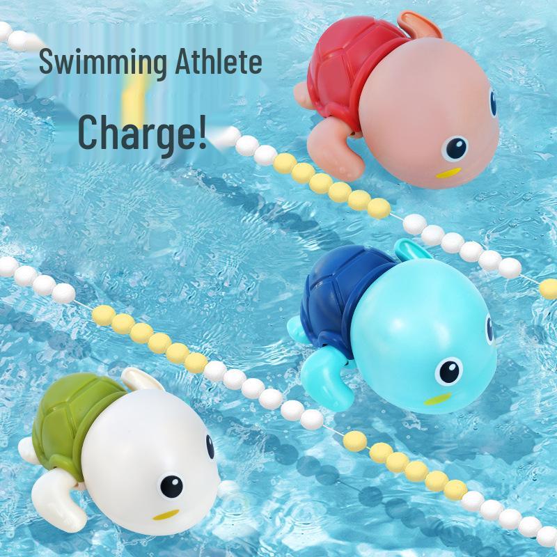 Wind-Up Baby Bath Toys: Turtle, Dolphin, Duck Swimming Set for Kids