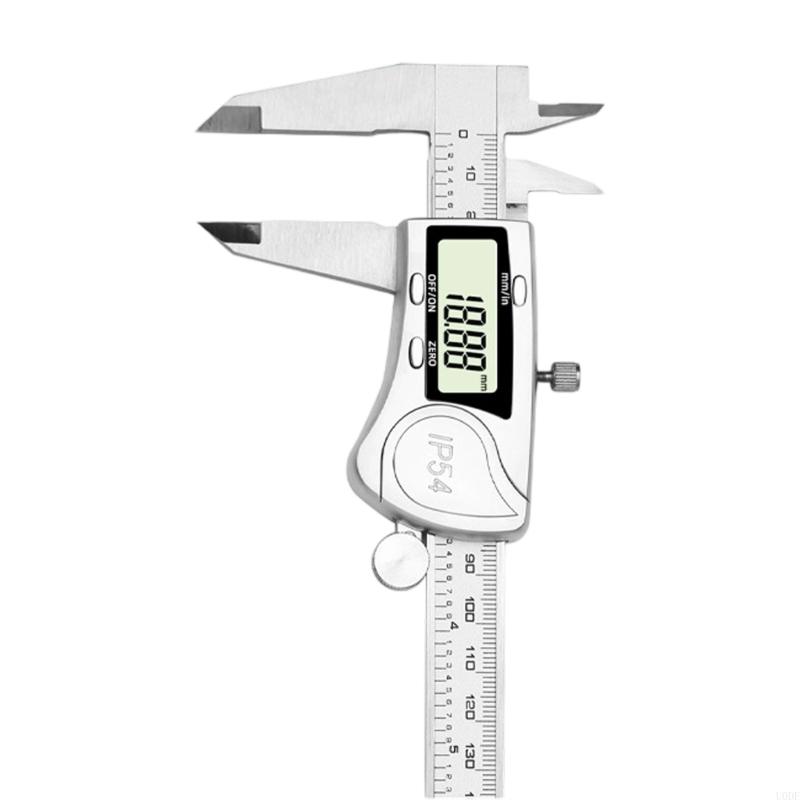   Professional Electronic Vernier Caliper Stainless Steel Body Double Unit Conversion Clear LCD Screen 0.01mm Resolution