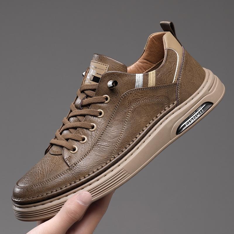 

Горячая распродажа мужских универсальных кроссовок из натуральной кожи, мужские кроссовки 2024 года, новая мужская повседневная обувь, высококачественная мужская обувь для катания на скейтборде 44 хаки