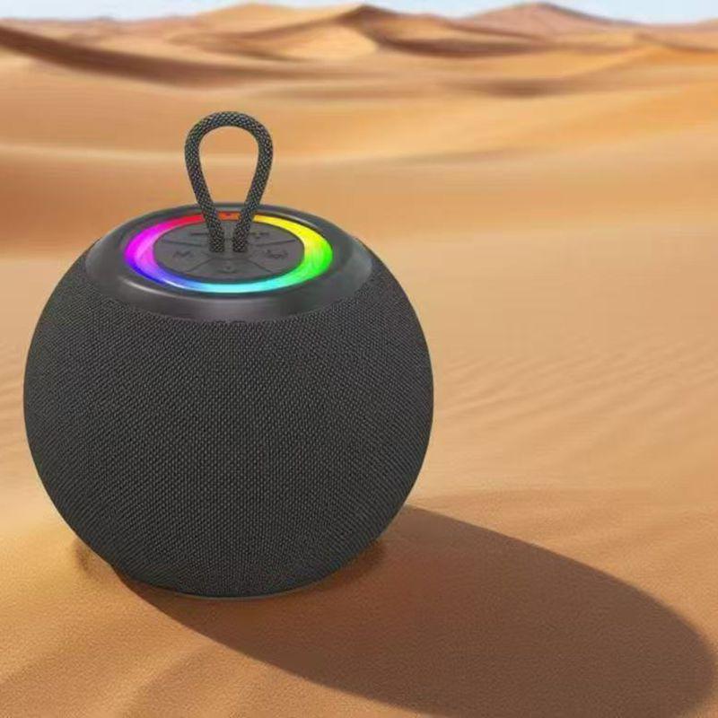 Portable RGB Light Bluetooth Speaker with Subwoofer - Creative Ball Design