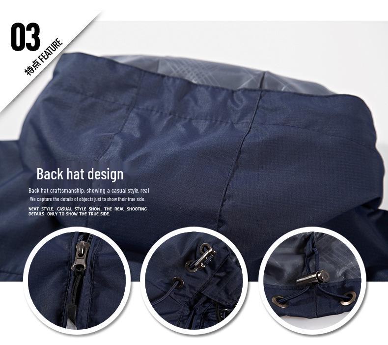 Men's Lightweight Waterproof Windbreaker Jacket - Perfect for Spring/Autumn, Fishing, Hiking, and Outdoor Activities