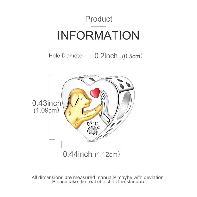 Copper Forever Hugging Puppy Embrace Pendant Charm Compatible With Authentic Charm Bead Charms Bracelets Women Do It Yourself Jewellery Gift