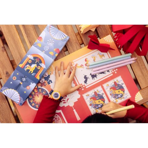 FLIK FLAK Kinderuhr „Jahr des Pferdes“, FPNP165C, Unisex, Blau