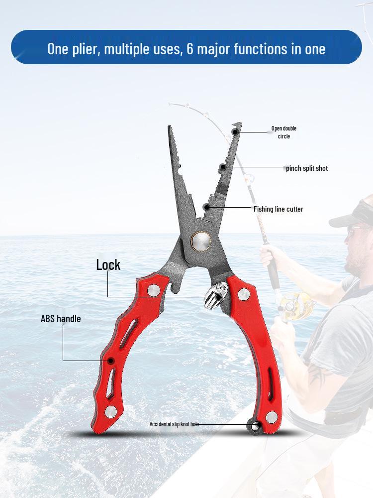 Portable Multi-functional Fishing Pliers - Lightweight Hook Remover & Line Cutter for Outdoor Use
