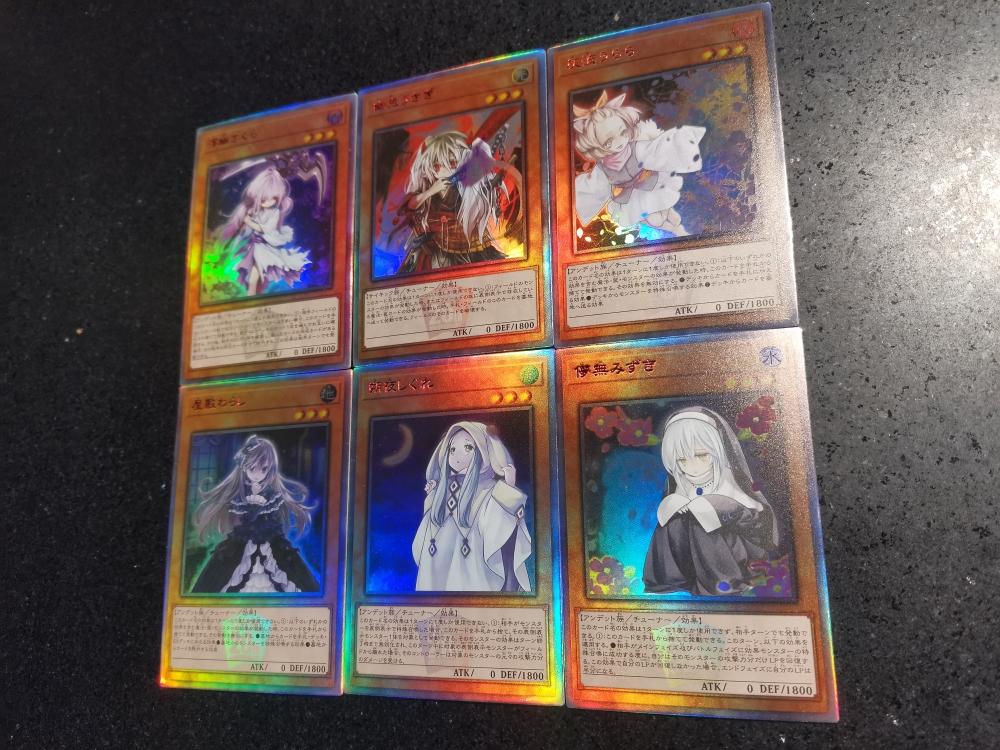 6pcs/set Diy Yu-Gi-Oh!  Self Control Collect Signature Trading Flash Card Anime Cartoon Gift Toy