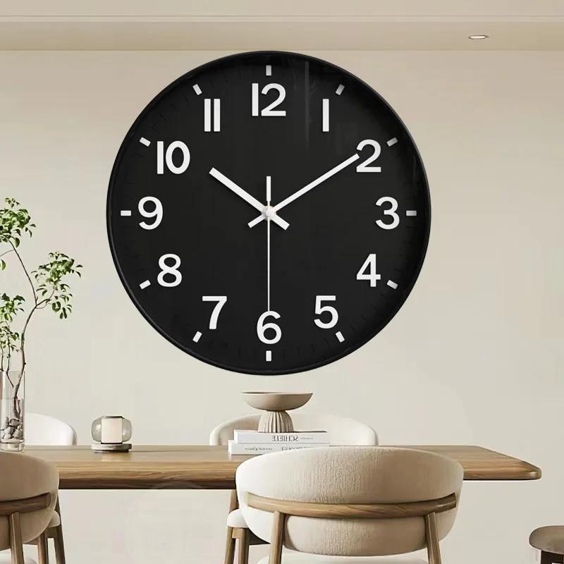 Cichy zegar ścienny do salonu Prosty i popularny modny zegar Montowany na ścianie Gospodarstwo domowe 3D Cyfrowy 12 cali 30 cm Cyfrowy zegar ścienny