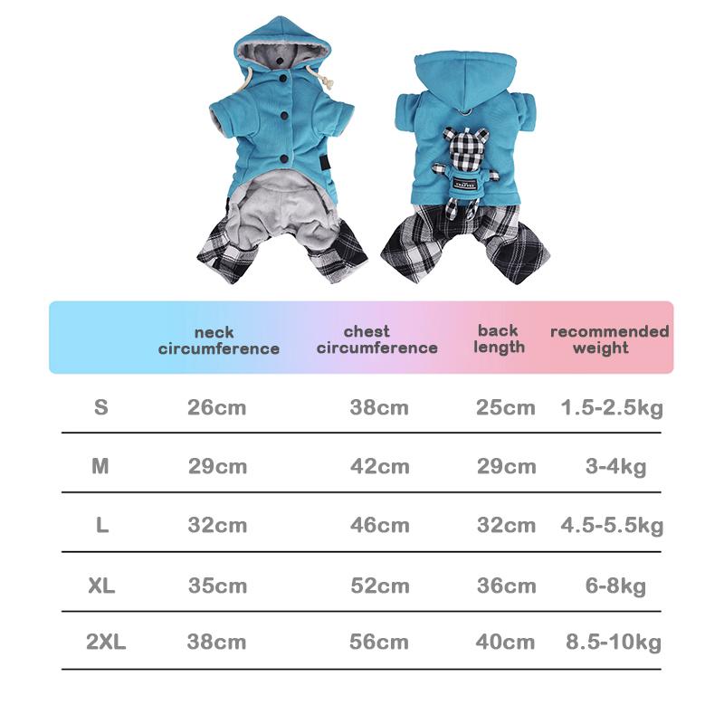 Nuovo Abbigliamento in Cotone per Cani con Fantasia a Quadretti in Pile per Cani Autunno Inverno Mantieni Caldo Felpa Peluche per Cani Felpa Peluche per Animali Domestici per Cani