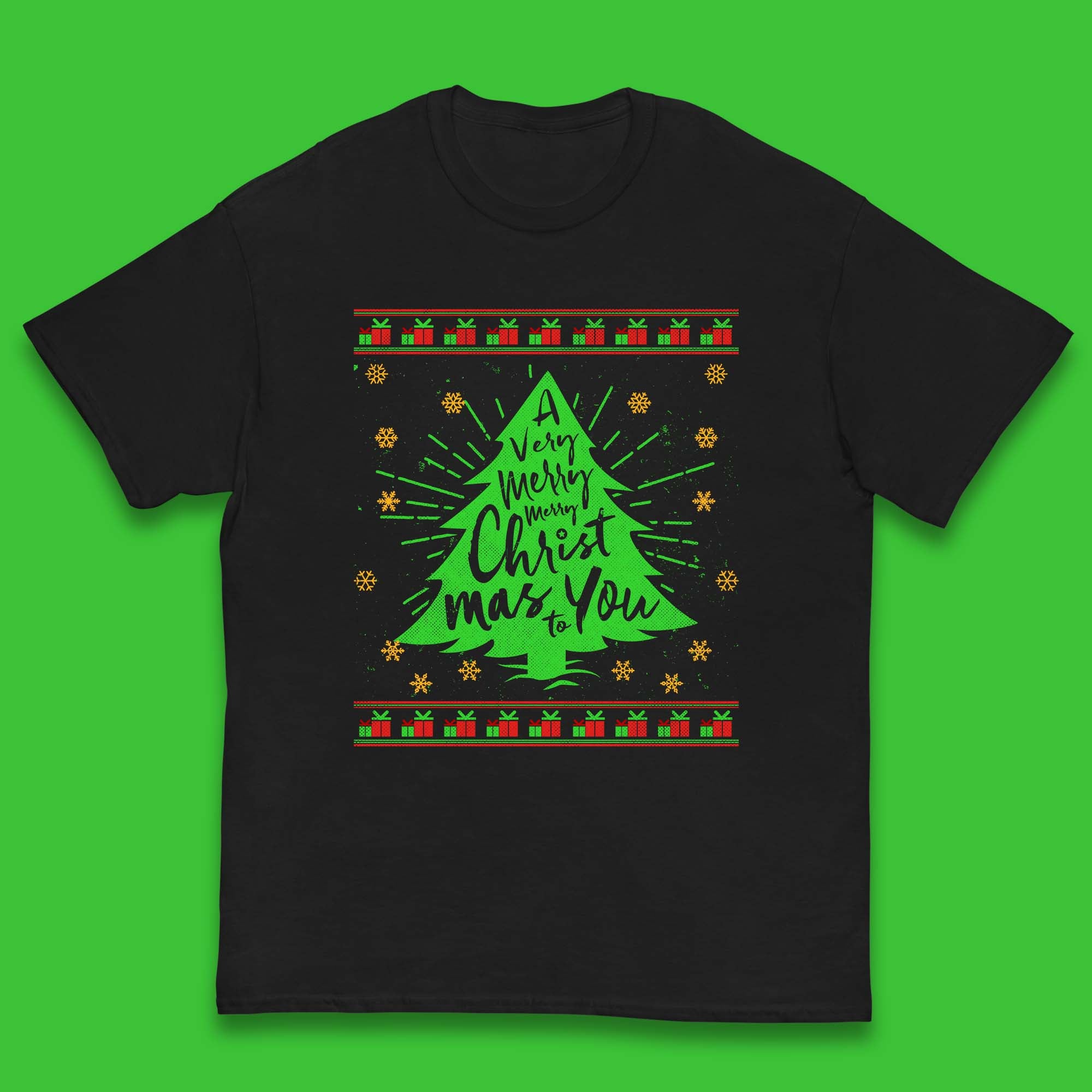 A Very Merry Christmas To You Kids T Shirt Christmas Tree Top 120