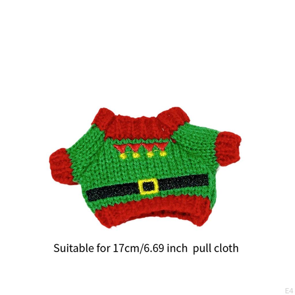Doll Clothing Set for Christmas Sweater Dress Up 6.69 Inch Educational Photo Props