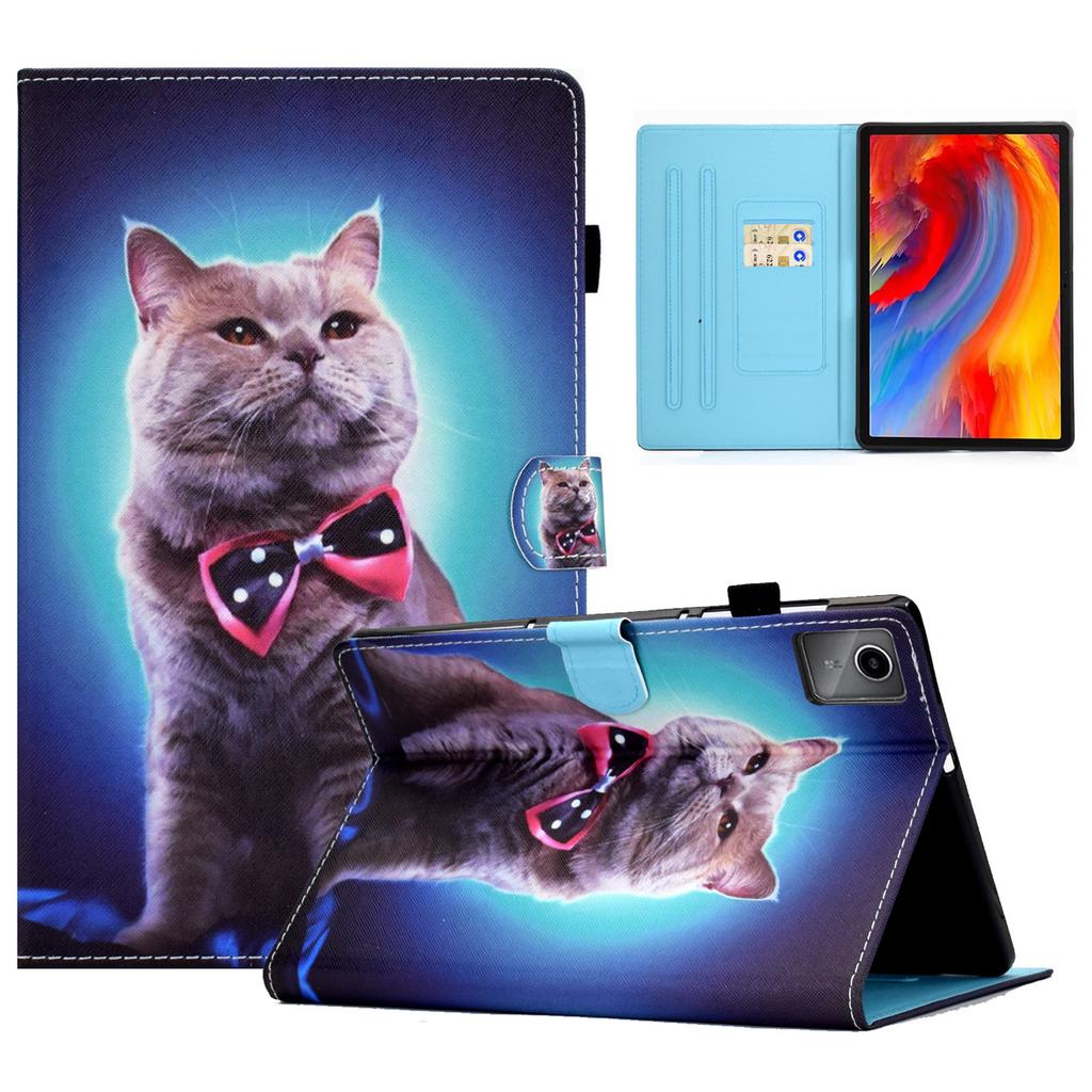 For Lenovo Tab M11/Xiaoxin Pad 11 2024 Leather Case Pattern Printing Tablet Cover with Card Slots