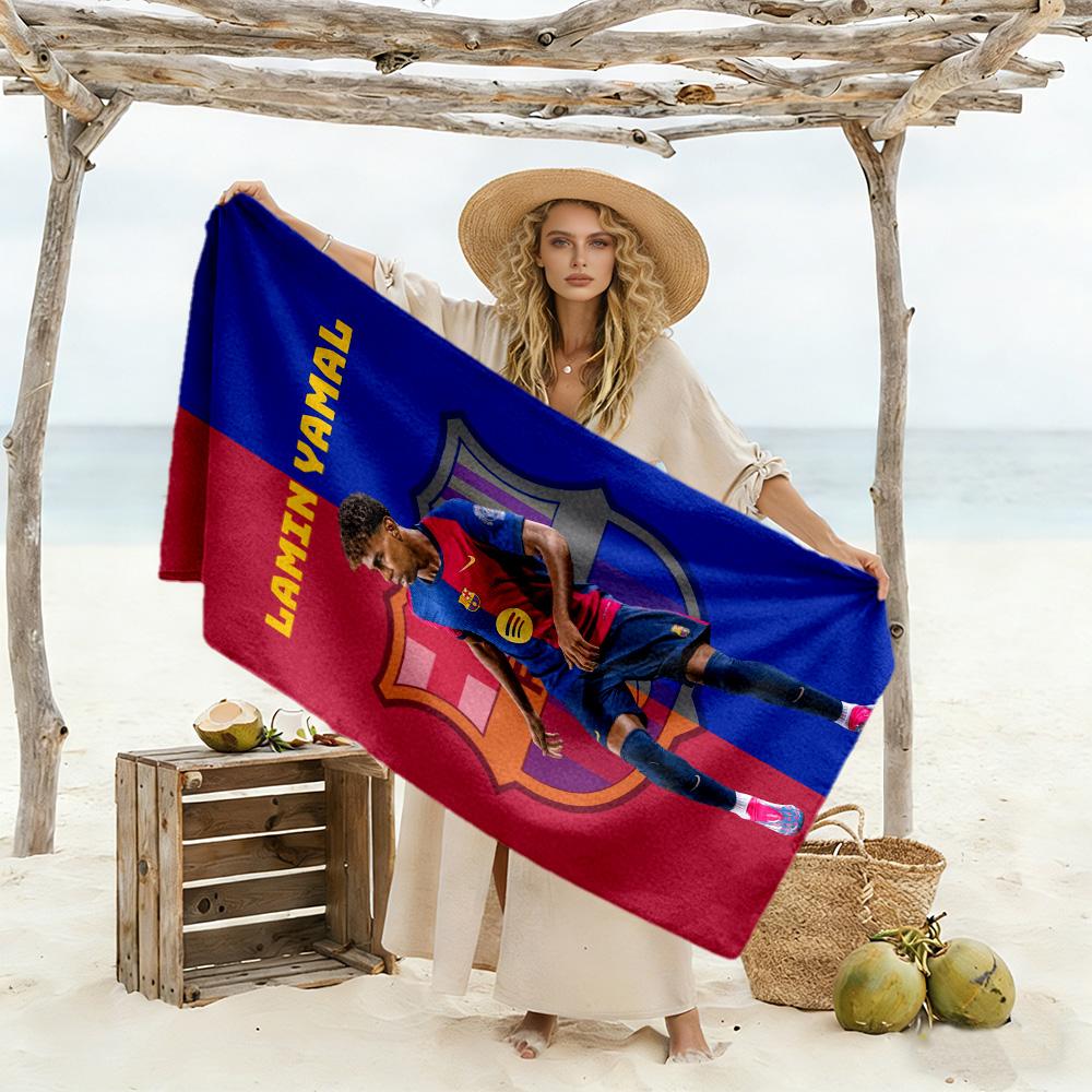 Lamine Yamal Football Player Celebration Beach Towel Soft Durable Quick-Dry Comfortable Lightweight