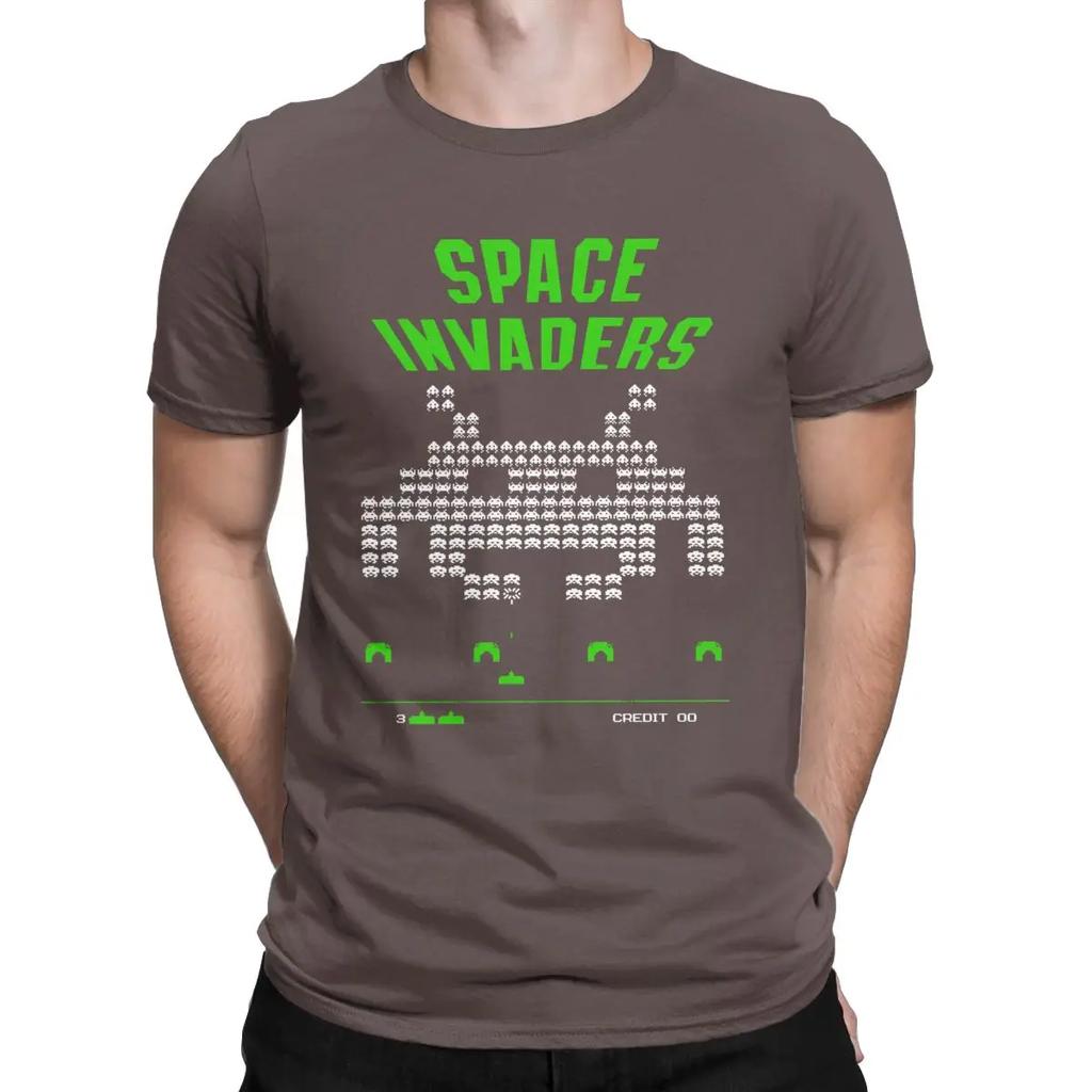 Arcade Space Invaders Video Game Retro Vintage T -Shirt for Arrivals Male Funny Top Tees 100% Cotton Novelty  Plus Size