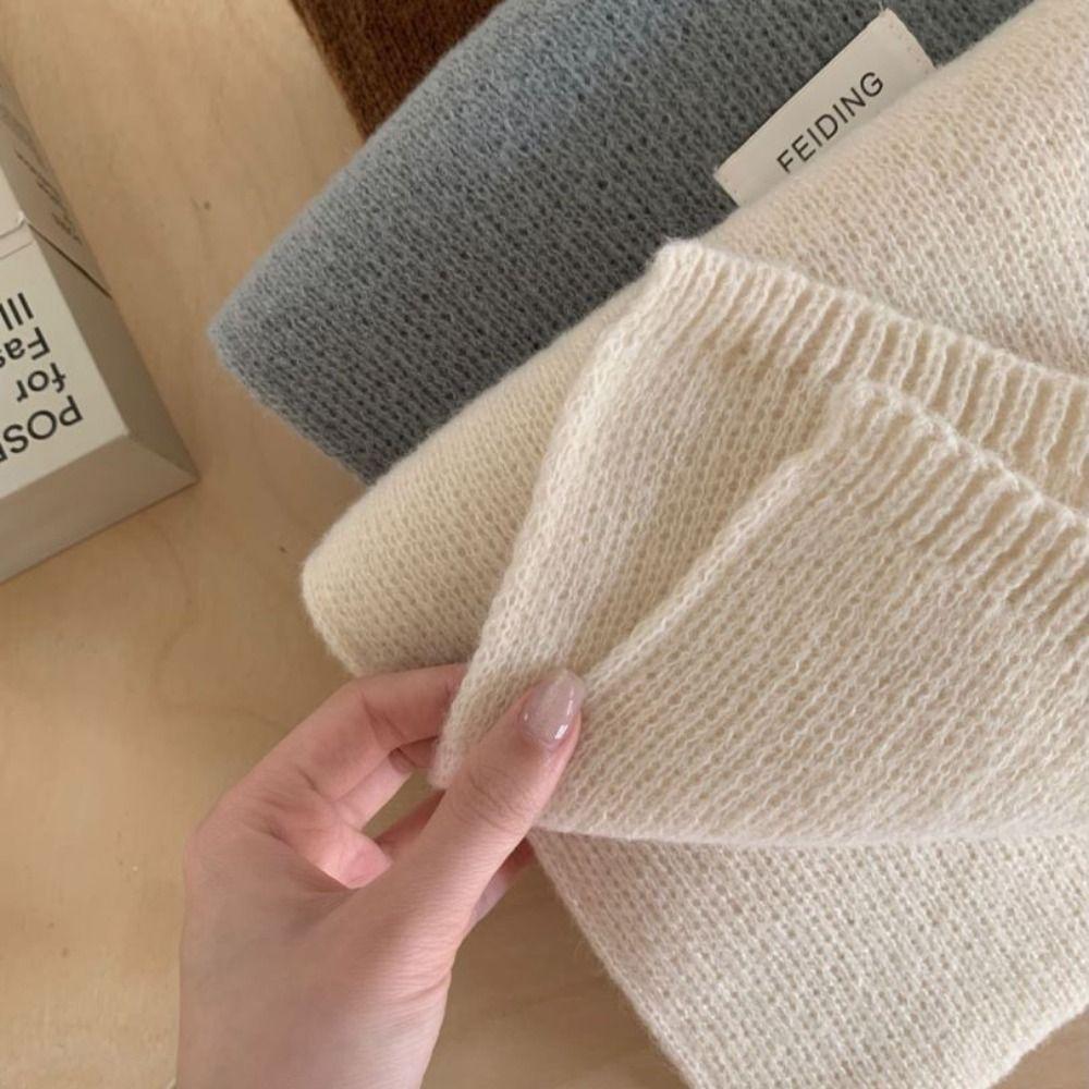 Letter Knitted Scarf Wool Scarves Warm Scarf Classic Wool Scarf  Student