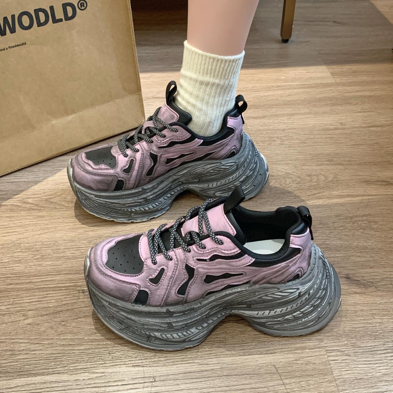 

Мода 2024 года, осенняя мода, новые женские удобные дышащие нескользящие легкие низкие спортивные туфли на шнуровке 40