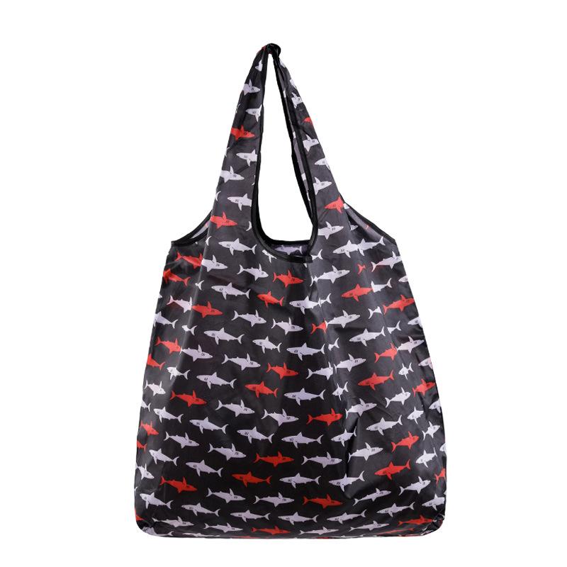 Reusable Shopping Bags Women Foldable Tote Bag Portable Cloth Eco Grocery Bag Folding Large Capacity Fruit Vegetable Handbags
