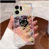 Cute Funny Graffiti Cat Pattern Phone Case For Honor Play 60A 5G / Honor X6d 5G Transparent TPUck Shockproof Soft Casing