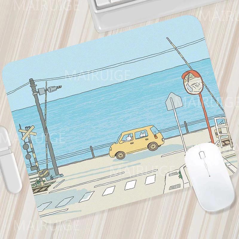 Green Small Mouse Pads Mouse Carpets Cute Desk Mats Kawaii Tulip Gaming Accessories Mouse Mat Gamer Surface for Computer Mouse