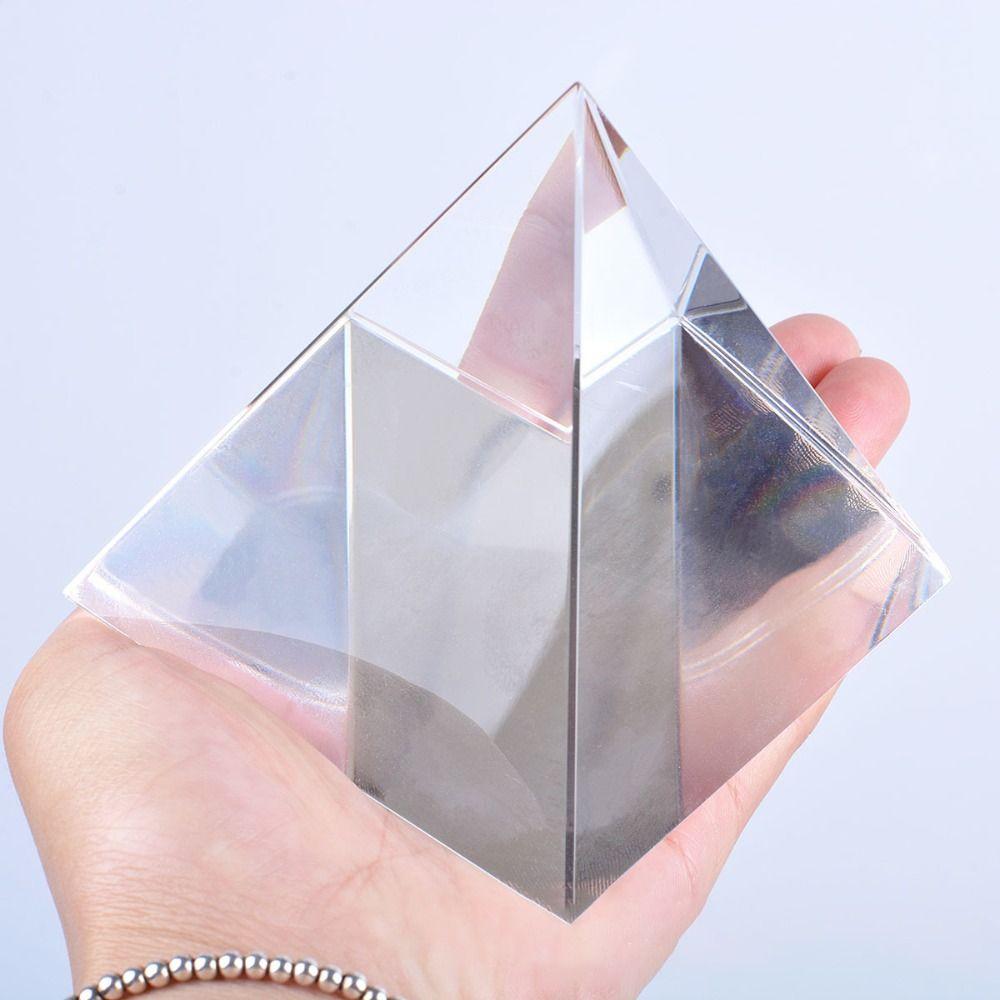 Triangle Scripture Pyramid Ornaments Mini Desktop Ornament Crystal Pyramid Crafts  Car