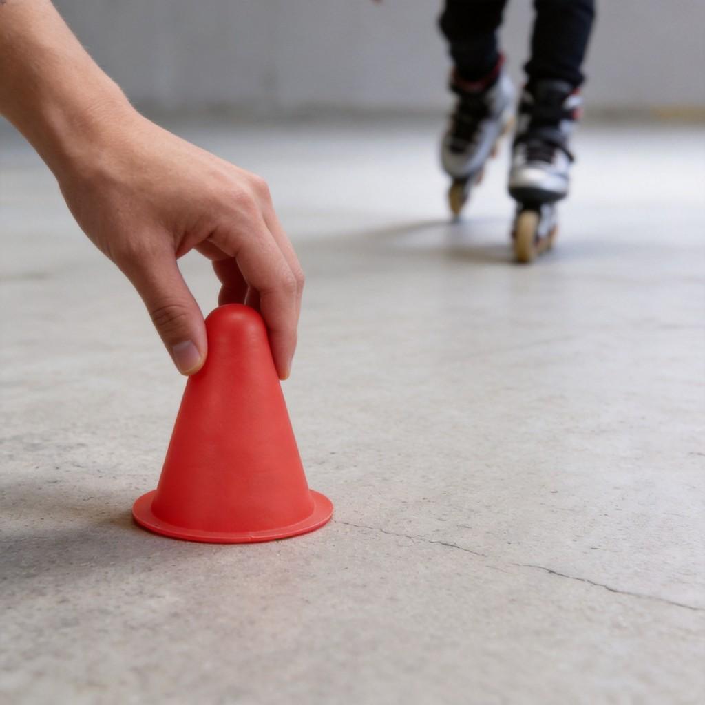 Roller Skating Lane Markers, Soft Plastic Bright Color Skating Markers For Indoor & Outdoor Skating Rinks