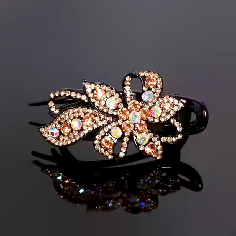 1Pc Hair Claws Hair Clips Plastic Fashion Duckbill Clip Women Rhinestone Hairgrip Hairpin