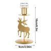 1PC Iron Artistic Deer Candlestick Stable Retro Christmas Personality Festive Use Repeatedly Atmosphere Candle Party