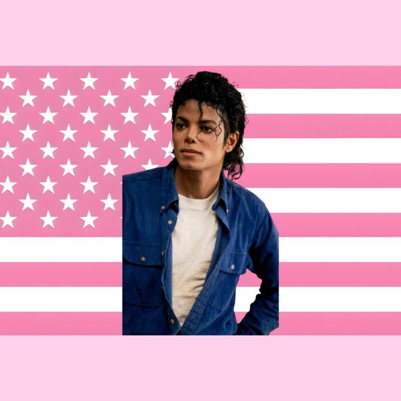 Pink American Flag Tapestry 100X70CM