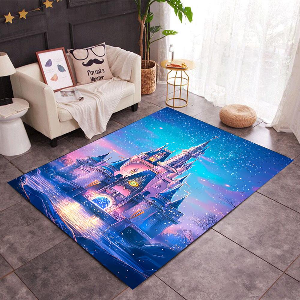 Frozen Olaf Cartoon Theme Non-Slip Rug - Made of Polyester, Suitable for Home Décor, Bedrooms, Living Rooms, Entryways, and Studios.