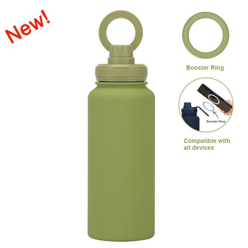 Mobile Phone Magnetic Bracket Water Cup Outdoor Large Capacity 1L Thermos Cup Stainless Steel Sports Kettle