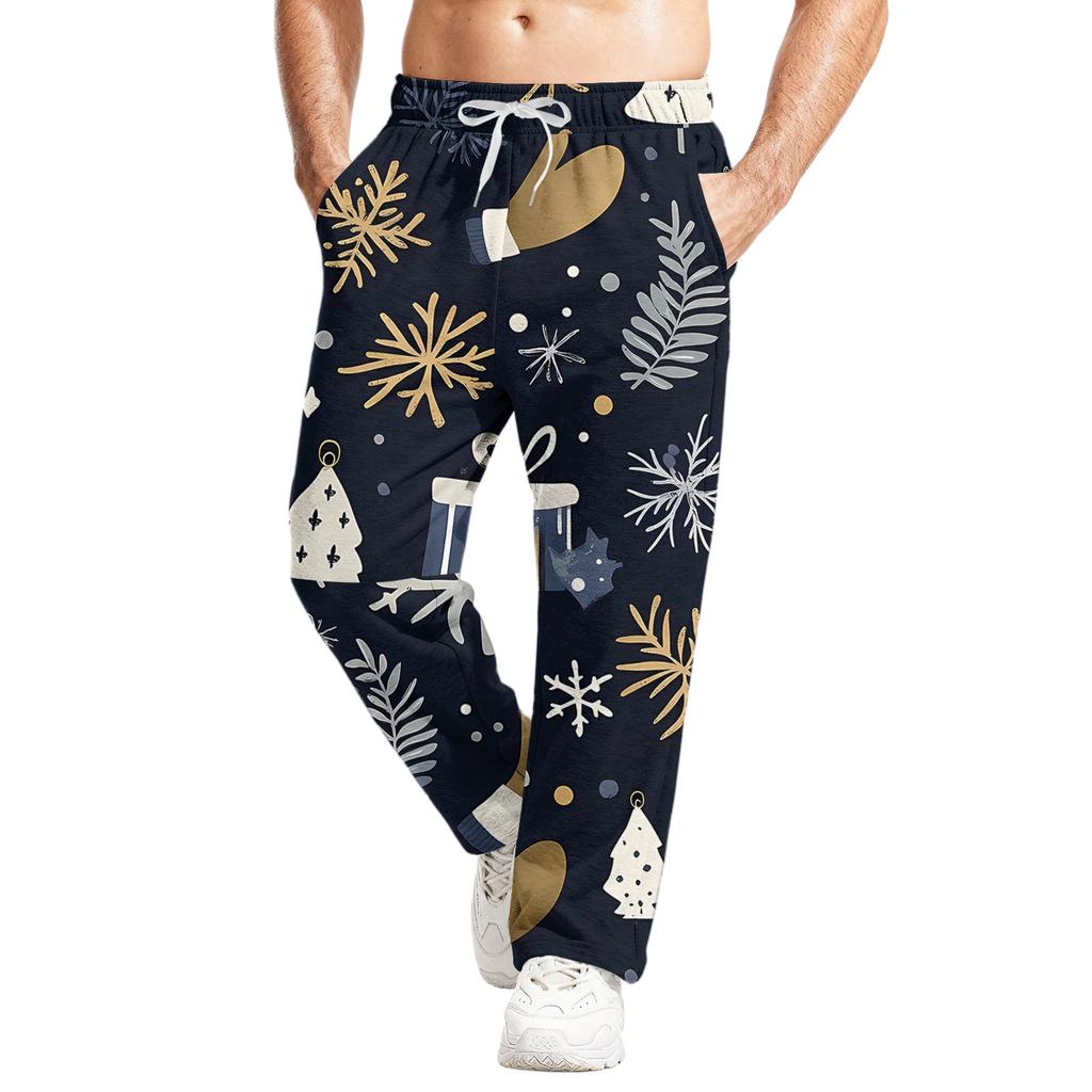 Men's Relaxed-Fit Casual Sweatpants With Stretch Waistband And Drawstring Yoga Pants