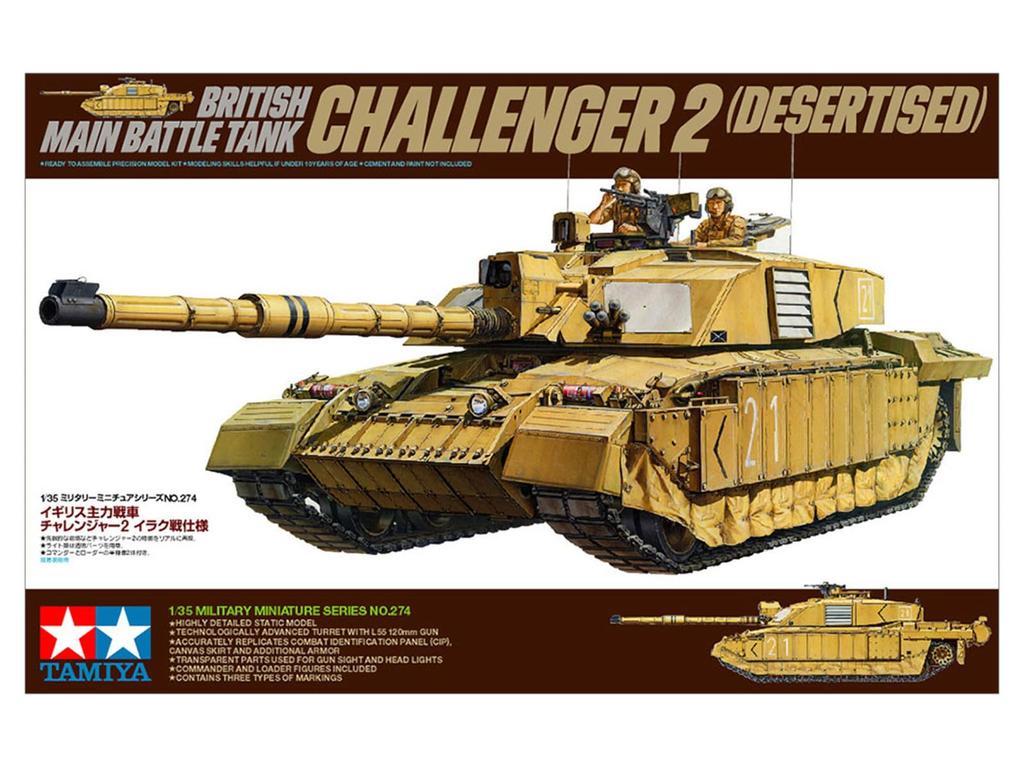 Tamiya Military Miniature Series 274 British Army Main Battle Tank Challenger II Iraq War Version Plastic Model Kit 35274 1/35 No.