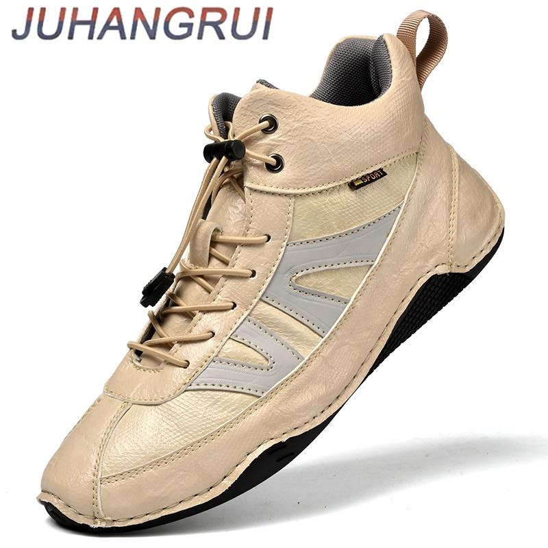 

Men s Casual Shoes Outdoor Comfortable Walking Shoes Warm Waterproof Wear-Resistant High-Top Cotton Shoes Anti-slip Rubber Sole 38