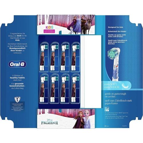 Braun Oral-B Electric Toothbrush Replacement Brush Set (8 Brushes) for Kids, EB10S-8, Sumizumi Clean Kids, Soft, Frozen Design