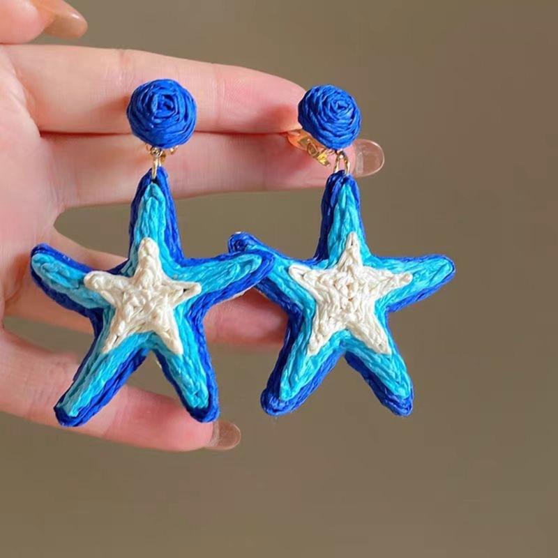 Beach Vintage Styles Flower Earrings Portable Geometric Dangle Earrings for Trendy Women Party Fashion Accessories