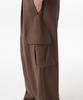 MUSINSA STANDARD One-Pleat Wide Cargo Sweatpants [Baroque Brown]