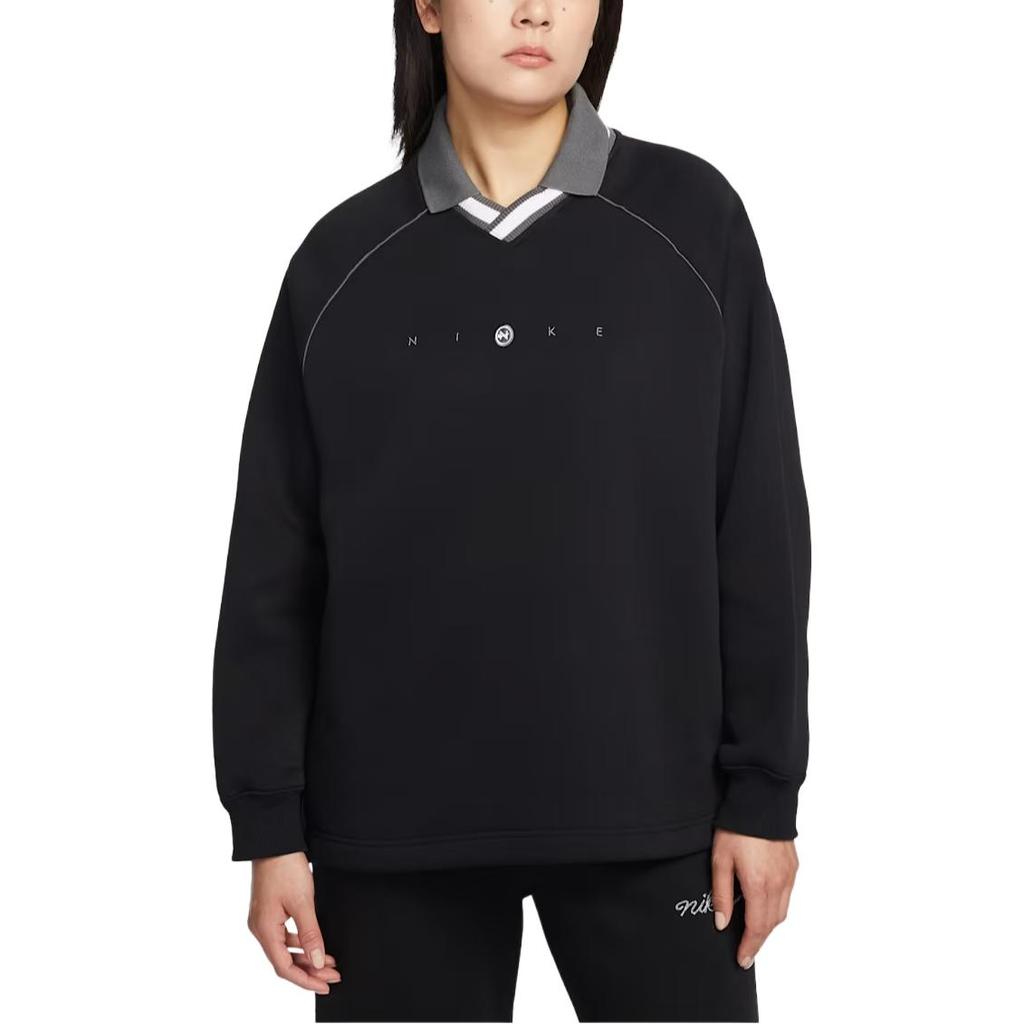 Nike Pullover Sports Comfortable Long Sleeve Polo Shirt Women Tops IF0257010