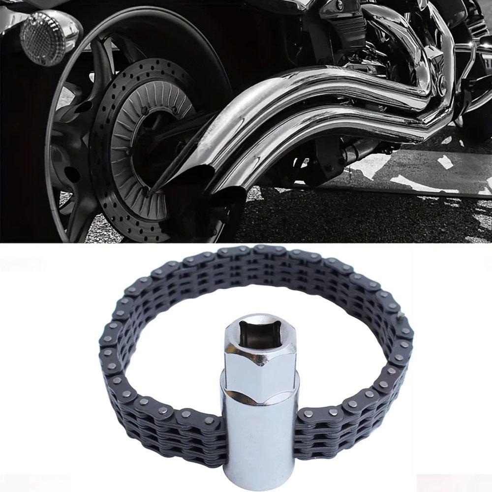 44/52 Joints Oil Filter Socket Wrench Heavy-duty Ratchet Chain Wrench Disassembly Tool