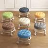 Low Stool with Pulley Waterproof Durable Portable Low Stools Household Multi-functional Shoe Changing Chair Utility RoundSeat